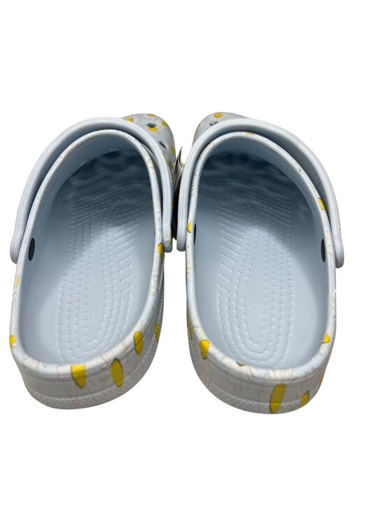 Crocs Baya Floral Clogs Men Size 13 Blue Yellow Lightweight Comfort Slip On